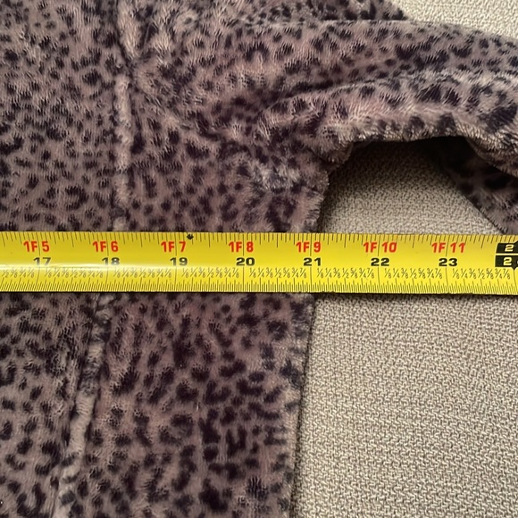 Lands’ End Full Zip Jacket Animal Print Soft Warm & Stylish Large Tall Length - Picture 5 of 13